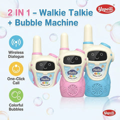 2 Pcs Intercom Bubble Machine Walkie Talkie Kids Bubble Maker Toy Fun Outdoor Bubble Blower Toy For Kids