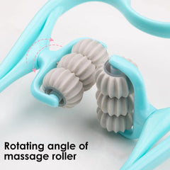 6-Wheel Neck & Spine Massager Deep Tissue Cervical Massager for Neck, Back & Shoulder Pain Relief Multifunctional Manual Massage Tool