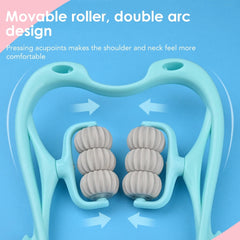6-Wheel Neck & Spine Massager Deep Tissue Cervical Massager for Neck, Back & Shoulder Pain Relief Multifunctional Manual Massage Tool
