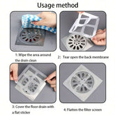 Floor Drain Sticker Hair Catcher Drain Stopper Cover Kitchen Bathroom Accessories