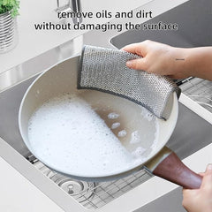 Dish washing Cleaning cloth l Wire Dish washing Rugs for Wet and Dry l