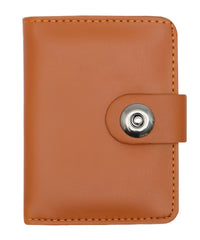 Leather Wallet for Men & Boys  Slim Bifold Design  5 Card Holders + 1 Main Compartment  Magnetic Button Closure - black
