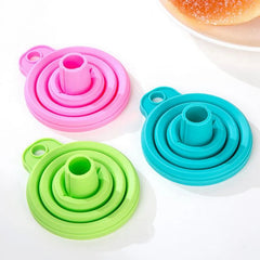 Silicone Oil Funnel, Kitchen Liquid Oil Dispensing Tool (random color)